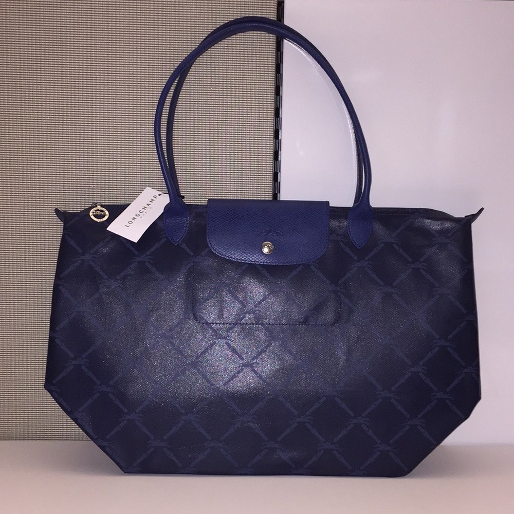 Longchamp Le Pliage Large LM Metal Shoulder Tote